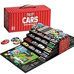 Kidology 48-Piece Pull Back Car Set, Racing & Toy Vehicles for Kids 3+, Bulk Mini Cars, Learning & Educational Stuffers Mini Cars Toy Trucks, Birthday Gift for Boys & Girls.- Amazon