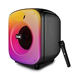 Boat PartyPal 65 Pro, 42W Signature Sound, Wireless Karaoke Mic, 8H Battery,RGB LEDs, TWS, Bass Boost, Multi Port, Bluetooth Speaker, Wireless Speaker, Portable Speaker (Premium Black)- Amazon