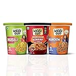 WickedGud Cup Noodles Variety Pack | Fiery Korean, Masala & Manchow Flavours | High Protein & Fiber | No Maida | 67 g, 69 g & 70 g Cups (Pack of 3)- Amazon