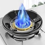 Clazkit Pack of 2 Black Gas Saver Burner Stands Fire & Windproof, Energy-Efficient 4-Leg Support for Indian Gas Stoves, 0.7mm Durable Construction, Metal- Amazon