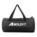 Boldfit Gym Bags for Men with Separate Shoe Compartment Unisex Duffle Bag for Carry & Travel Adjustable for Shoes Towel Duffel Sports Bag for Women & Men 20L – Black Grey- Amazon