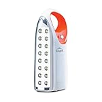 dlight Saathi Rechargeable LED Emergency Lights for Home | 2 Modes of Brightness, Convenient Portable Design, paired with Charging Cable, 2600mAH Battery, Orange & White Colour (Pack of 1)- Amazon