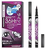 12pc Set (Black Color) 36h Eyeliner Waterproof Pen Eye Liner Best Professional Oil Free Matte Glossy Natural Sketch Pencil Marker Long Lasting For Newborn baby Women Girls Makeup Eyeliners- Amazon