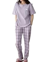 SHIENZY Women Korean Style Night Suit | Round Neck Short Sleeve Cute Printed Cotton Pajama Set for Girls & Women | Soft Nightwear, Loungewear, Sleepwear for Women | Full Pyjama Set | Co-ord Set- Amazon
