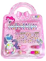 Nail Art Kit For girls ( Pack Of 1 ) | Small Purse On Nail For Kids | Nail Patches, Nail Stickers, Nail Polishes, Clips, Bracelet, Lipstick, Hair Brush With Mirror For Girls | Girls Cosmatic Kit- Amazon
