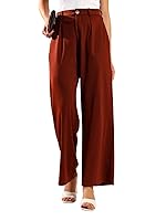 KOTTY Women’s High Waist Wide Leg Trousers|Elegant Color Flared Pants|Formal &Office Wear Bottoms for Women|Soft Fabric & Relaxed Fit- Amazon