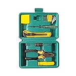 Sulfar Multi Functional 7 in 1 Family Hand Tool Kit Replaceable Screwdriver Assortment, Hex Key, Test Pencil Tape Measure and Pliers Tool Set- Amazon