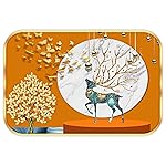 Livin’luxe paintings Abstract deer modern art Premium Sparkle Lamination Finished Surface Golden Slim Frame 28 cm x 35 cm Large Size, For Home/Office/Hotel painting KG17- Amazon