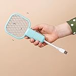 Mini Mosquito Kill Bat & Lamp 2-in-1 USB Rechargeable Electric Fly Swatter & Bug Zapper – Portable Mosquito Trap Light with LED Attractant for Indoor Outdoor Home Camping Use (Pack of 1)- Amazon