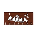 Sehaz Artworks Key Holder for Home Decor Stylish | Key Stand | Key Hangers for Wall | Key Chain Holders for Wall | (7 Hooks, 5 Birds)- Amazon