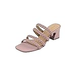 Mochi Women’s Braided Heeled Sandals Strappy Square Open Toe Heels Backless Mules Slip On Block Heels- Amazon