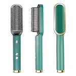 2-in-1 Hair Straightener & Curler Brush with Built-in Comb | Fast Heating Hair Styling Iron | 6 Temperature Settings | Anti-Scald Safe Design | Portable Hair Styler for Home & Travel- Amazon