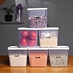 Clazkit Fridge Plastic Storage Boxes with lid (Pack of 6) – 1200 ml Plastic Food Storage Containers, White | Freezer & Refrigerator Organizers | Kitchen Storage Set | Home Kitchen Accessories- Amazon