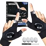 LED Flashlight Gloves – Hands-Free Lights for Fishing, Camping, Repairing – Cool Gadget and Unique Gift for Men, Adults – Christmas Stocking Stuffer- Amazon
