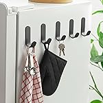 amazon basics 5 Pack Self Adhesive Wall Hooks for Hanging Strong, Carbon Steel Wall Hook for Bathroom, Kitchen & Door, No Drill Sticky Hooks, Waterproof Rust Resistant, Black- Amazon