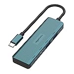 Amazon Basics Pro Series 4-in-1 USB-C Hub, and USB-A 3.2 Gen 2 HighSpeed Data Transfer(Up to10Gbps) – Compact and Versatile Hub for PC,MacBook,Laptops, hones, Monitors, and Projectors (Turquoise)|portable- Amazon