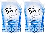 Presto! Glass & Household Cleaner | 2 Litre Refill Pouch | 1 L X 2 Packs | Suitable For Glass, Mirrors, Appliances Like Microwaves, Ceramic Tiles, Glazed Tiles, Granite- Amazon
