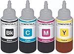 Kataria Refill Ink for Epsonn Inkjet Cartridges & CISS – 70 ML x 4 Colors, Multicolor, Standard (INKSETCYMB71)- Amazon