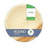 Clazkit 25 Pack Areca Deep Round Bowl| Like Wooden Bamboo | Eco Friendly, Biodegradable, Use and Throw Small Dona | for Serving Pasta, Soup & Snacks | Birthday, Wedding & Party | 5 Inch- Amazon
