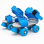 Toy Imagine™ Adjustable Inline Skates for Kids 4-12 Years | Blue Roller Skating Shoes with Front Brake | Polyurethane Wheels | Unisex Skates for Boys & Girls | Beginner Skating Kit- Amazon