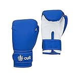 Cult Neo Boxing Gloves 10 OZ – Pro-Style Training Gloves for Sparring, Heavy Bag & Mitt Work – Premium PU Leather, Shock Absorbing Padding, Ergonomic Design with Wrist Support – Blue & White- Amazon