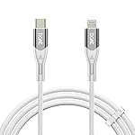 Boat Type C to Lighting Cable for 27W Fast Charging | 480 Mbps Data Transfer | 1.2 m (3.9 ft) Perfect Cable Length | Premium Nylon Braiding | Durable & Tangle-Free | with Silicon Tie (Arctic White)- Amazon