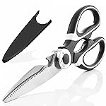MIXOSAMulti Purpose Made In Japan Kitchen Scissors, food scissors,Premium Stainless Steel Solid Kitchen Shears for Meat, Seafood, Chicken, Vegetables, Herbs, BBQ, Bottle Opener (Black)- Amazon