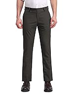 Arrow Textured Tapered Fit Formal Trousers for Men – Full Length Formal Pants for Men Office Wear- Amazon