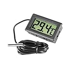 INVENTO Temperature Gauge Mini LCD Digital Thermometer with Probe for Fridge Aquarium Fish Tank- Amazon