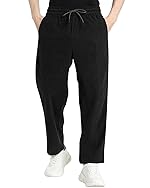 Men’s Self Design Corduroy Track Pants – Mid Rise, Flexi Waist, Ankle Length- Amazon