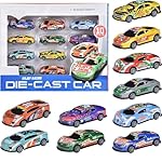 Amitasha 10 Unbreakable Racing Mini Diecast Car Models Set for Kids Pull Back Vehicles Metal Alloy Car Play Set for Kids, Unique Toys, Best Birthday Gift, Diwali Gift, Khilona for Boys(Racing Cars)- Amazon