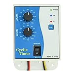 Magnus M-1121 Analog Cyclic Timer Switch, 230V AC, Auto Start & Stop Repeating Countdown Timer for Foggers | Hydroponics Water Pumps & Other Applications- Amazon
