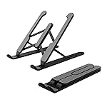 Zebronics-NS1000 Laptop Stand Featuring Foldable Design, Anti-Slip Silicone Rubber Pads, Supports Maximum of 5kgs Weight, 6 Adjustable Levels.- Amazon