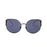 Intellilens | Branded Latest and Stylish Sunglasses | 100% UV Protected | Light Weight, Durable, Premium Looks | Men & Women | Black Lenses | Cateye | Medium- Amazon
