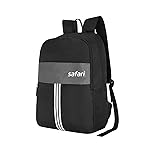 Safari Glint Casual Backpack, 2 Compartments, Bottle Pocket, Front Pocket, Padded Shoulder Straps, 32 Liter School Bag For Boys And Girls, College Bag, Color- Black- Amazon