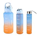 CELLO All Day Set of 3 Pieces Water Bottles Daily Use, Sky Blue (310ml, 790ml, 2085ml) | BPA Free Leakproof Lightweight Easy to Carry Different Sizes Water Bottle For School, Workout, Gym & Office- Amazon