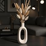 Purezento Modern Decorative Kieko Vases for Home Decor | Centerpieces | Kitchen | Office or Living Room for Home Decor Center Table, Flowers Pot, Bedroom Side Corners (White,6 Inch)- Amazon