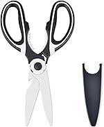 Corslet 3 in 1 Heavy Duty Shears Ultra Sharp Stainless Steel Kitchen Scissor with Cover Multipurpose Scissors for Kitchen Use Bottle Opener Nut Cutter Household and Garden Scissor, (Set of 1) (1)- Amazon