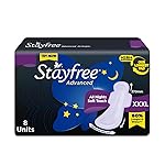 Stayfree Advanced XXL+ Thin Sanitary Pads for Women | 8 Soft Cotton Pads for All Night Ultra Comfort | Absorbs 2x More with Wider Back | Prevent Rashes | Odour Control- Amazon