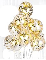Crackles HD Pre Filled Confetti Balloons for Party Decorations Toy Balloons for Birthday Anniversary Baby Shower Bachelorette Party Decoration (Pack of 10) (Gold Confetti), Large (P-GCONFETTI-30-IP)- Amazon