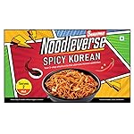 Sausome Noodleverse Spicy Korean | DIY Gourmet Noodle Kit | Sweet, Spicy & Umami Korean-Style Stir Fry | Ready in 10 Mins | Serves 2| Hot & Flavor-Packed | 370g- Amazon