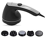HealthSense Full Body Massager Machine for Pain Relief, Electric Handheld Back Massage Machine with Powerful Copper Motor, Sturdy Grip Handle, 4 Massager Heads, Adjustable Speed Regulator & 1 Year Warranty – Toner-Pro HM 210- Amazon