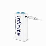 Envie 9V Infinite 900mAh USB Type-C Rechargeable Battery, Fast Charging, Low Self Discharge, Ready to Use, for Smoke Alarm & Detectors, Multimeters, Microphones & Toys- Amazon