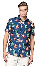 Mens Printed Casual Shirts Short Sleeves Button Down Tropical Shirts- Amazon