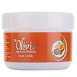 Olivia Apricot-Walnut Natural Skin Care Face Scrub 150g For Daily Use Shine & Rejuvenate – 150 g- Amazon