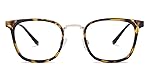 LENSKART BLU | Zero Power Blue Cut Computer Glasses | Anti Glare, Lightweight & Blocks Harmful Rays | Full Rim Square | 100% UV Protected | For Men and Women | Medium | LB E13529- Amazon