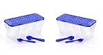 XMART INDIA Multipurpose Plastic 4 in 1 Masala Box for Kitchen, Spice Boxes for Kitchen,4 Compartment Storage Containers Grocery,Cereal,Dry Fruits Dabba 1800 Ml with 4 Spoons(2 Pcs, Blue)- Amazon