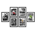 Solimo Collage Set of 6 Black Photo Frames (8 X 10 Inch – 6)- Amazon