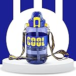 Attro Cool 1100ml Gallon Bottle Stylish & Functional Comes with FILP Top Lid Easy to Carry Grip Handle & Detachable Belt,Hydration Tracker,Bpa Free Ideal-Gym,Sports,Outdoors- Navy Blue- Amazon