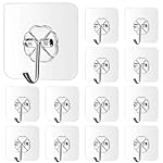 Party Propz Self Adhesive Wall Hooks – Set of 10 Pcs | Wall Hooks for Hanging Without Drill | Stick On Hooks | Hanger Sticker Hook | Walls Hook Sticker | Wall Clips | Wall Mounted Sticker Holder- Amazon
